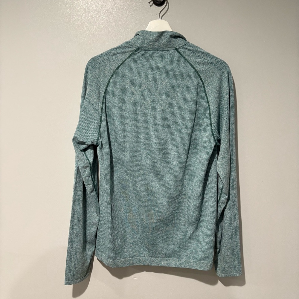 RHONE Celliant Seamless Quarter Zip Long Sleeve Shirt Pullover Medium Blue Teal - Picture 6 of 6